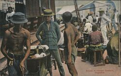 Chinese hawkers Singapore Southeast Asia Postcard Postcard Postcard