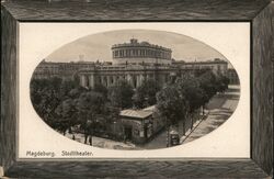 magdeburg stadttheater Germany. Postcard Postcard Postcard