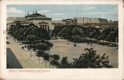 Wilhelmsplatz m. Stadttheater Posen, Germany Postcard Postcard Postcard