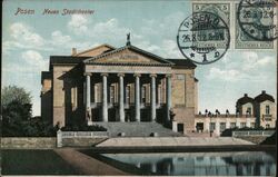 Posen Neues Stadttheater Poznan, Poland Eastern Europe Postcard Postcard Postcard