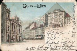 Gruss aus Wien - Ronacher & Carltheater Postcard