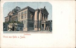 Gruss aus Halle a. Saale - Stadttheater Halle (Saale), Germany Postcard Postcard Postcard