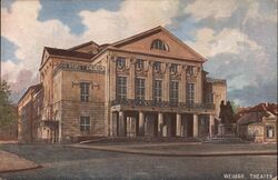 Weimar Theater Germany Postcard Postcard Postcard