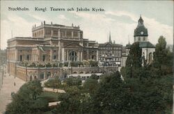 Kungl. Teatern och Jakobs Kyrka Postcard