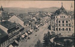 Kosice - Theater and Main Street Slovakia Eastern Europe Postcard Postcard Postcard