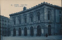 Teatro Real, Madrid, Spail Postcard