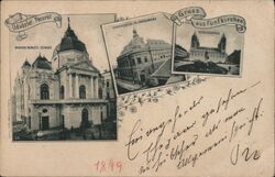 Udvozlet Pecsrol - Greetings from Pecs Postcard