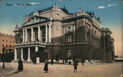 fiume thetre verdi Rijeka, Croatia Eastern Europe Postcard Postcard Postcard