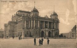 Croatian National Theatre, Zagreb, Croatia Eastern Europe Postcard Postcard Postcard