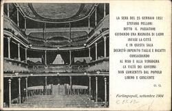 La Sera del 25 Gennaio 1851 Stefano Pelloni Detto Il Passatore Guidando una Masnada di Ladri Invase La Città E in Questa Sala De Postcard