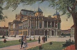 Royal Croatian National Theater Zagreb, Croatia Eastern Europe Postcard Postcard Postcard