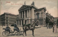 Prag Neues deutsches theater Prague, Czech Republic Eastern Europe Postcard Postcard Postcard