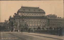 Prague National Theater Street View Postcard