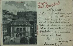 Gruss aus Karlsbad - Theater Austria Postcard Postcard Postcard