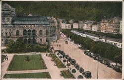 Karlsbad, Theaterplatz Postcard