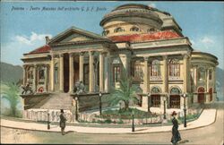 Teatro Massimo dell'architetto G. B. F. Basile Postcard