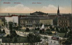 Albertplatz / Albert-Theater Dresden, Germany Postcard Postcard Postcard