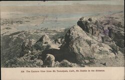 The Eastern View from Mount Tamalpais, Calif, Mount Diablo in the distance Postcard