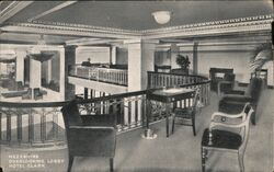 Mezzanine Overlooking Lobby Hotel Clark Postcard