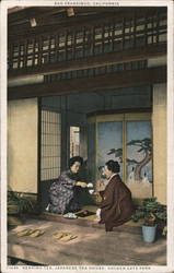 Serving Tea, Japanese Tea House, Golden Gate Park Postcard