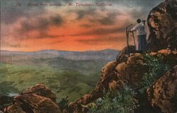 Sunset from Summit of Mount Tamalpais, California Postcard