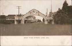 West Pine STreet Lodi, CA Postcard Postcard Postcard