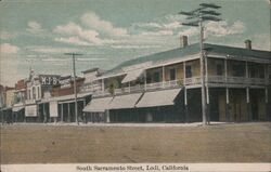 South Sacramento Street, Lodi, California Postcard