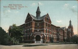 Male Department State Hospital, San Joaqin Co. Postcard