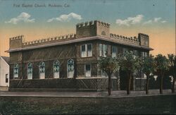 First Baptist Church Modesto, CA Postcard Postcard Postcard