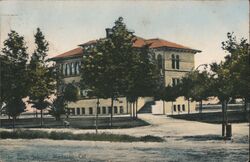 The High School, Modesto, Cal. Postcard