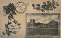 Merry Christmas and Happy New Year Modesto, CA Postcard Postcard Postcard