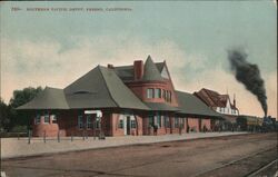 Southern Pacific Depot Fresno, CA Postcard Postcard Postcard