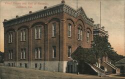 Court House and Hall of Records, Jackson, Cal. California Postcard Postcard Postcard