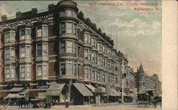 Crellin Hotel and Washington Street Oakland, CA Postcard Postcard Postcard