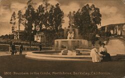 Fountain in the circle, Northbrae Berkeley, CA Postcard Postcard Postcard