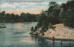 Fishing on Sacramento River Postcard