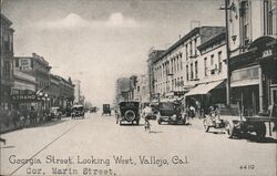 Georgia Street, Looking West Vallejo, CA Postcard Postcard Postcard