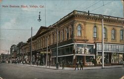 Main Business Block Vallejo, CA Postcard Postcard Postcard