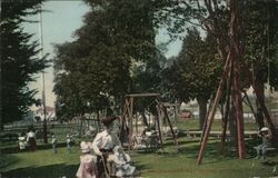 Children's playground, City Park Vallejo, CA Postcard Postcard Postcard