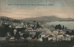 Aerial View of Town with Mt. Tamalpias in Distance Postcard