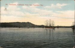 San Francisco Bay - Mt. Tamalpais California Postcard Postcard Postcard