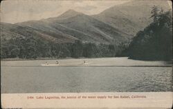 Lake Lagunitas, the source of the water supply for San Rafael California Postcard Postcard Postcard