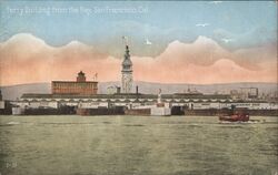 Ferry Building from the bay Postcard