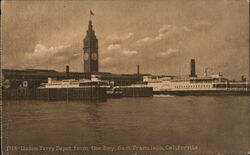 Union Ferry Depot from the Bay Postcard