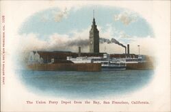 Union Ferry Depot from the Bay Postcard