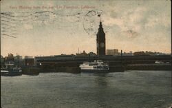 Ferry Building from the bay, San Francisco, California Postcard Postcard Postcard