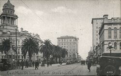 East Main Street Looking East Postcard