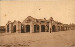 Western Pacific Depot Stockton, CA Postcard Postcard Postcard