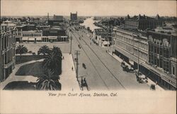 View From Court House Stockton, CA Postcard Postcard Postcard