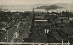 Market Street, looking East, showing Ferry Building and Union Station Postcard